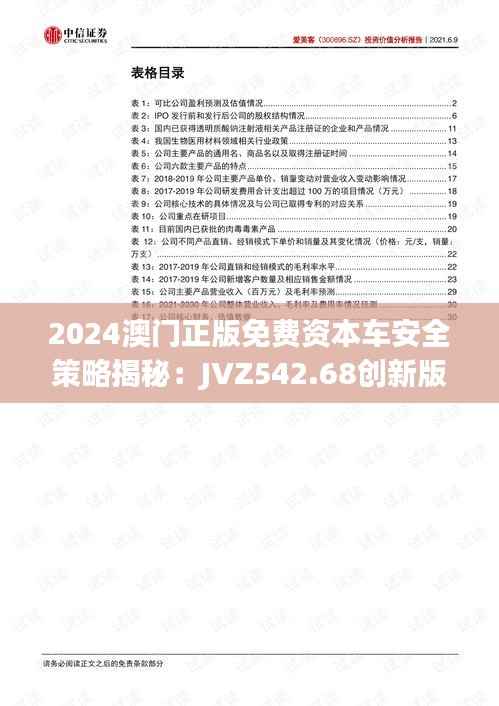 2024澳门正版免费资本车安全策略揭秘:JVZ542.68创新版解析