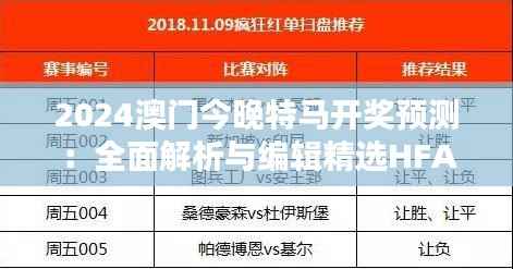 2024澳门今晚特马开奖预测:全面解析与编辑精选HFA810.94