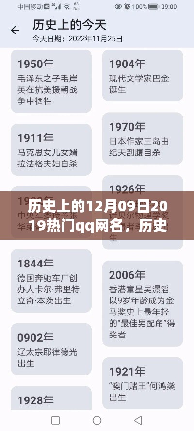 历史上的12月09日热门QQ网名演变与体验探究