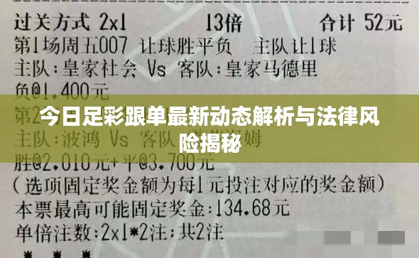 今日足彩跟单最新动态解析与法律风险揭秘