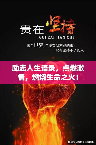 励志人生语录,点燃激情,燃烧生命之火!